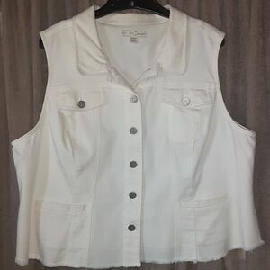 Cato Ivory Denim Vest 18/20
